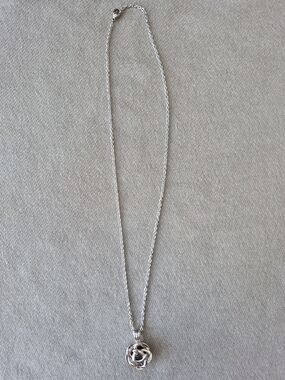 Silver Knot Pendant Necklace
